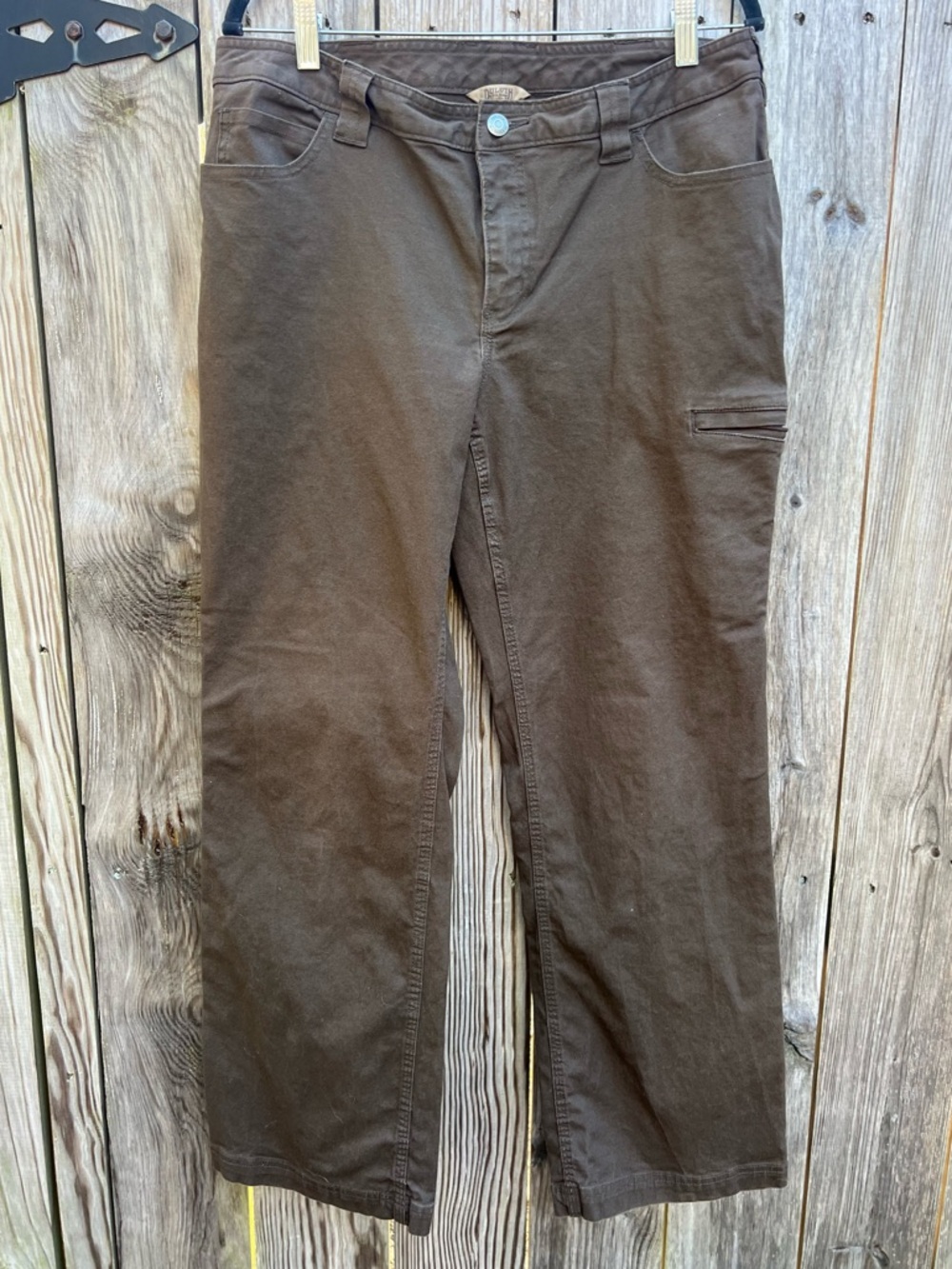 DULUTH TRADING COMPANY Brown Straight Leg Pants Women’s 12 x 31